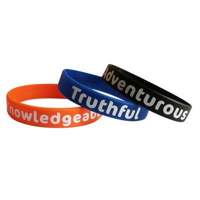 Silk Screen Silicone Wristband / Bracelet