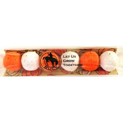 Wildflower Seed Bombs with Pumpkin Background