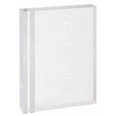 Rectangle Acrylic Award with Silver Edge (5" x 7")