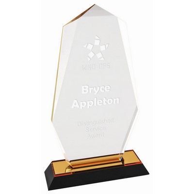 9" Gold Octagon Point Impress Acrylic Award