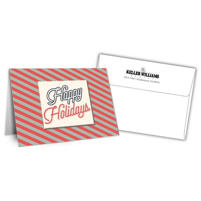 5" x 7" Holiday Greeting Cards w/ Imprinted Envelopes - Happy Holidays