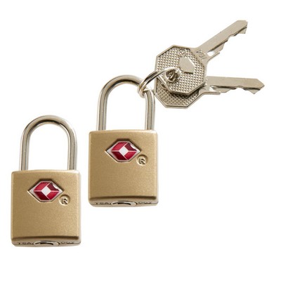 Brass Smooth Trip Travel Gear by Talus® TSA Accepted Key Lock, 2 Pack