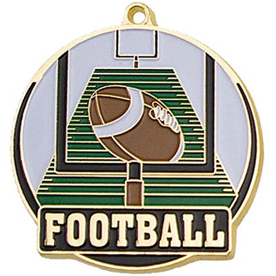 Stock Gold Enamel Sports Medals - Football