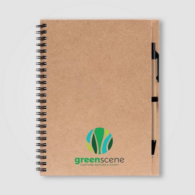 Hawken - Recycled Journal & Kraft Pen Set - Full-Color Inkjet