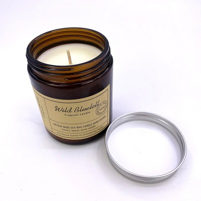 Silver Cap Large Size Glass Cream Jar Soy Wax Scented Candle