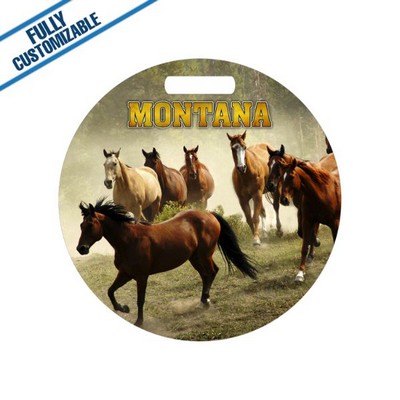 4" - Round - Frp Gloss Bag Tag - 2-Sided - Strap Not Included