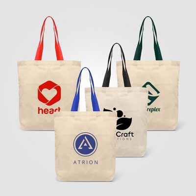 Tonga - 5 oz. Natural Cotton Tote w/ Color Straps - Silkscreen
