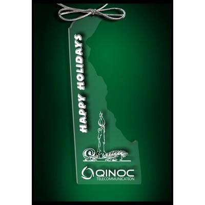 Delaware Budget Ornament in Clear Acrylic