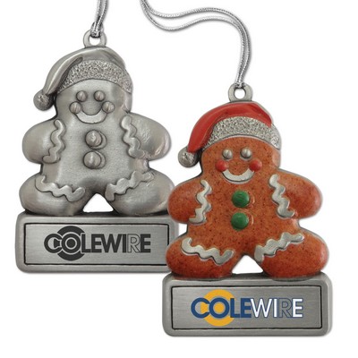 Retail Design Ornament - Gingerbread Man (Full Size Pewter)