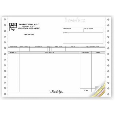 Laser Continuous Invoices - Classic (4 Part)