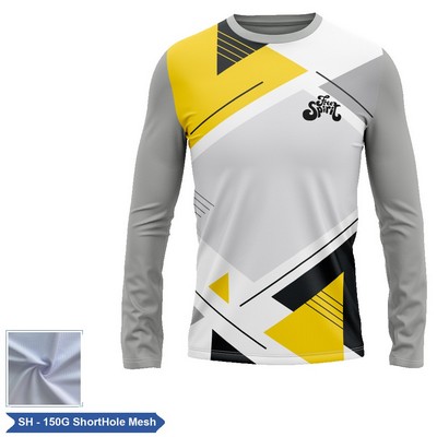 Sublimation Small Hole Long Sleeve Tee - Unisex, Women, Kids