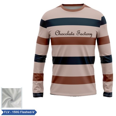 Sublimation Flashed-V Long Slv T-Shirt - Unisex, Women, Kids