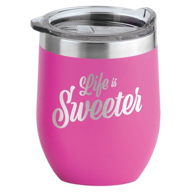16 oz. Pink Stemless Wine Tumbler