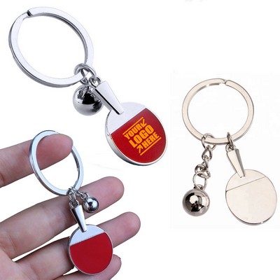 Metal Table Tennis Keychain