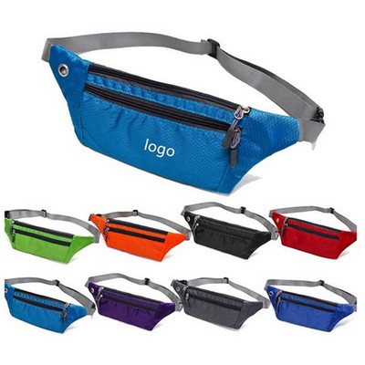 3 Zipper Ultra Light No-Bounce Waist Bag