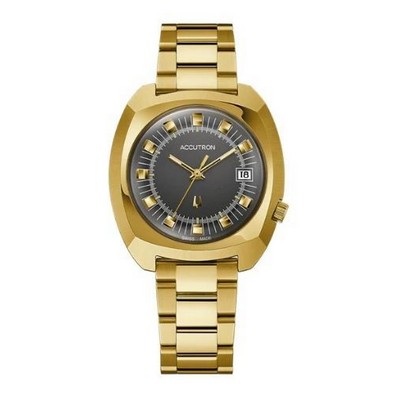 Citizen® Accutron Legacy Collection Automatic Watch, Gold-Tone Case w/Grey Dial