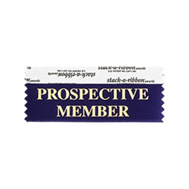 Prospective Member Stk A Rbn Navy Ribbon Gold Imprint