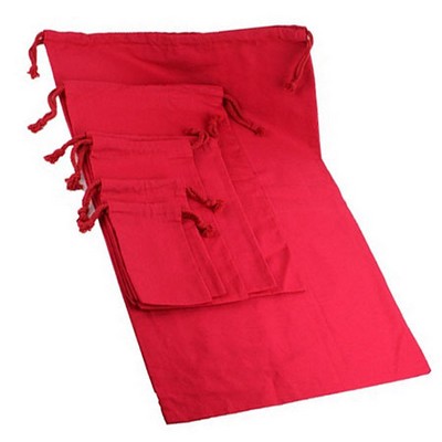 Red Cotton Pouch w/Red Cord (5"x7")