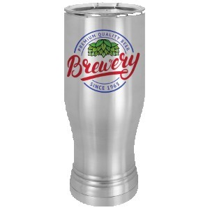 20 Oz. Stainless Steel Sublimatable Polar Camel Pilsner w/Clear Lid