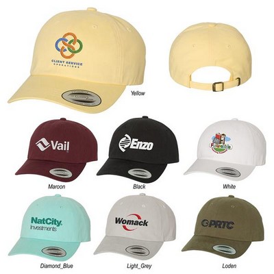 Yupoong 6245PT Peached Cotton Twill Dad Cap