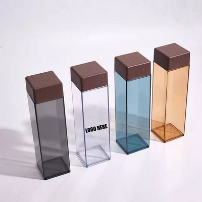 12 Oz. Water Bottle w/Wood Pattern Lid