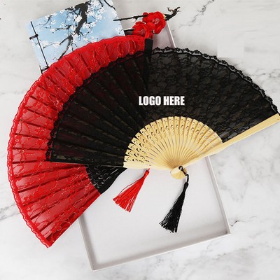Cotton Lace Hand Fan
