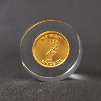 Lucite Round Embedment Award (5"x7/8")