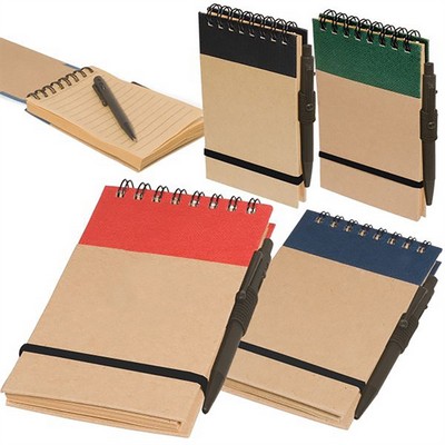 Pocket Eco Note Jotter With Pen Set