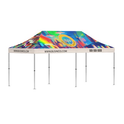 Pop-up Tent 4-sided printed canopy 10'x20' - Frame 50mm (KIT)