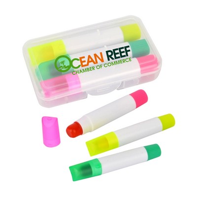 3 Piece Gel Highlighter Set w/Case