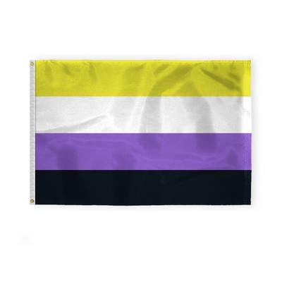4 ' x 6 ' 1ply Nylon Non-Binary Pride Flag