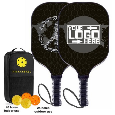 Glass Fiber Pickleball Paddle Set w/Bag Printing