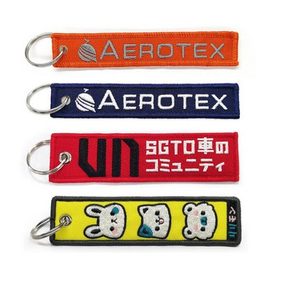 Double-Sided Embroidery 2 Color Luggage Tag
