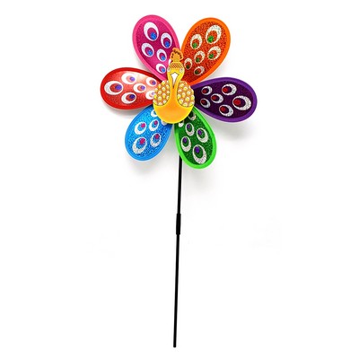 Six Color Laser Peacock Pinwheel