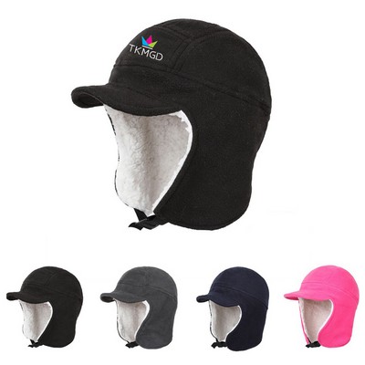 Warm Winter Hat With Chin Buckle Strap