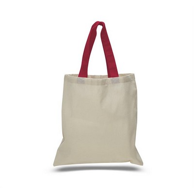 Cotton Tote Bag Natural Body with Color Handles