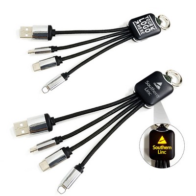 3" 1 Light Up Charging Cable