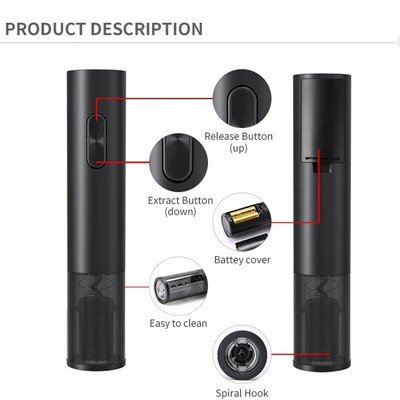 Battery Operated Cork Screw Electric Wine Bottle Opener
