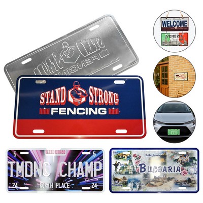 Embossed License Plates