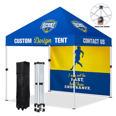 10'x10' Instant One-Push Custom Canopy Tent Kit w/Rear Full Wall