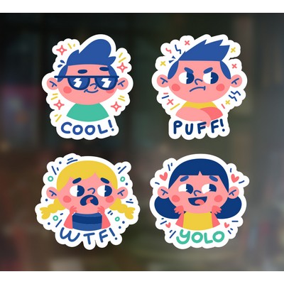 Opaque Die-Cut Static Clings (1' x 1ft/Sqft)