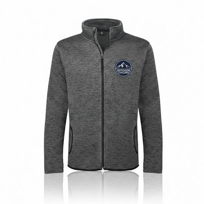 Men's Full Zipper Sweater Fleece Jacket 8.5 Oz