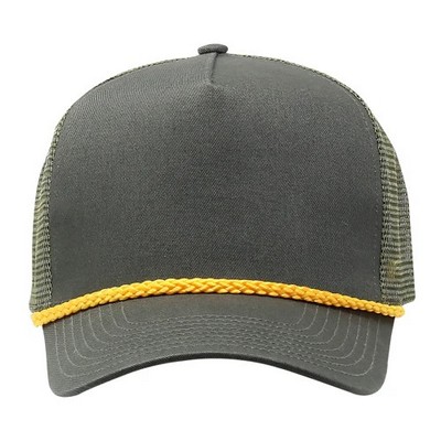 Cobra 5 Panel Cotton Twill Rope Cap