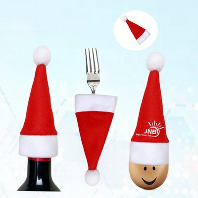 Festive Santa Hat Cutlery Holder Pockets