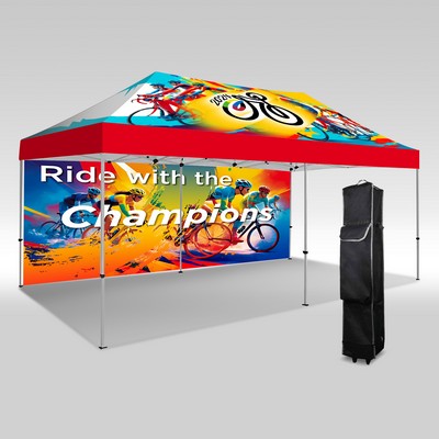 Full Color Canopy Tent with Back Wall