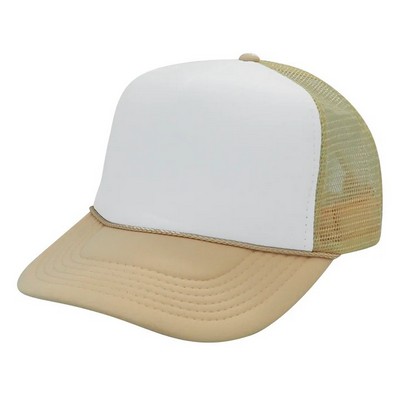 Nissun Foam 5 Panel Two Tone Trucker Hat w/Mesh