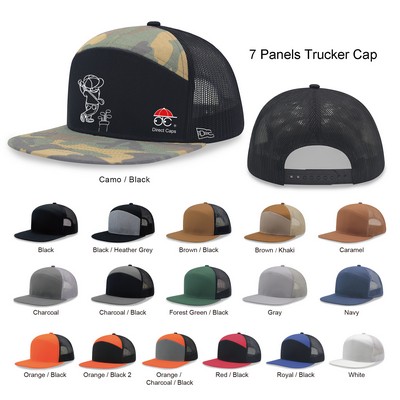 7 Panel Hybrid Trucker Cap