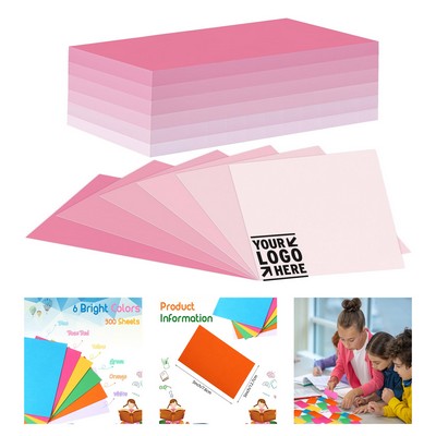 300-Piece 3x5" Colored Blank Index Cards