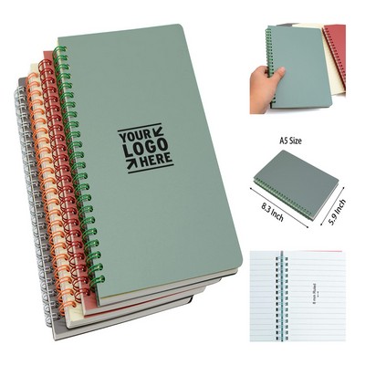 A5 8.3 x 5.9" Hardcover 160-Page Spiral Journal