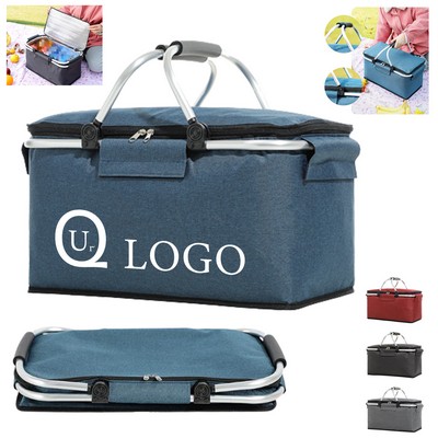Collapsible Cooler Bag Picnic Basket